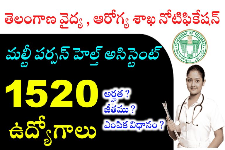 TS MHSRB MPHA Notification in Telugu | Telangana MPHA Notification 2023 | Telangana ANM Jobs Recruitment 2023