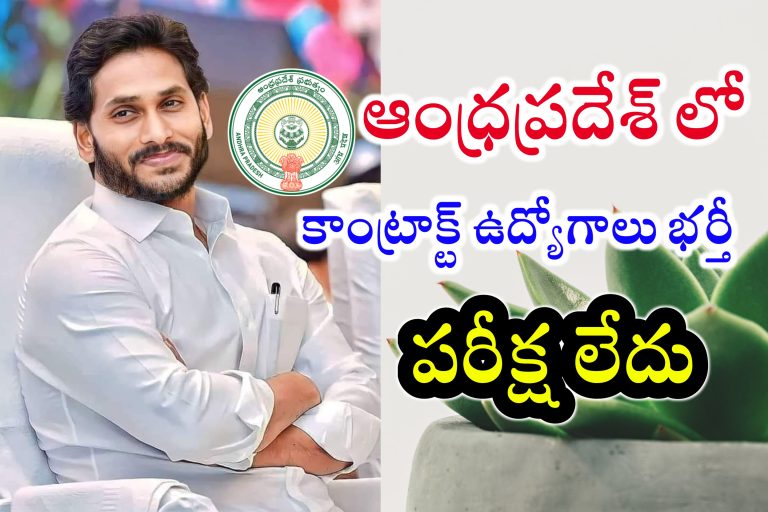 ఆంధ్రప్రదేశ్ ప్రభుత్వ కాంట్రాక్టు ఉద్యోగాలు భర్తీ | AP Contract Basis Jobs Recruitment 2024 | AP Medical Health and Family Welfare Department Jobs 2024