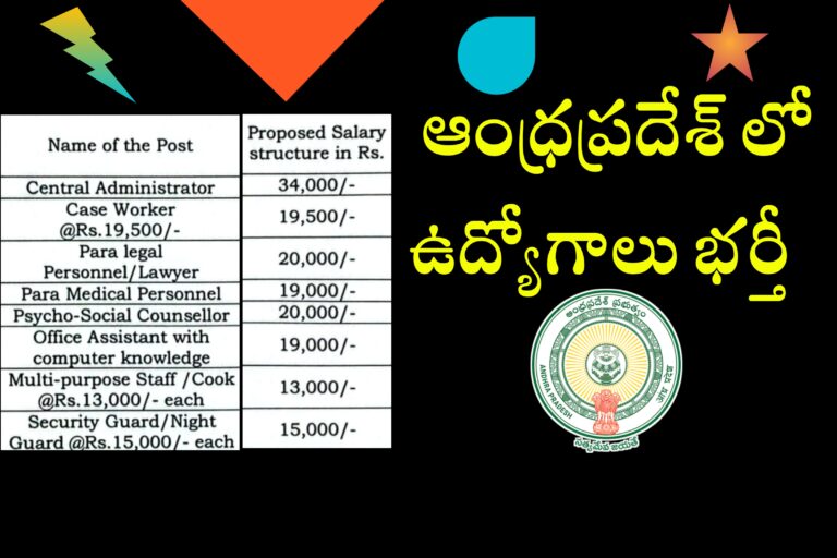 మిషన్ శక్తి లో కాంట్రాక్ట్ ఉద్యోగాలకు దరఖాస్తులు కోరుతూ నోటిఫికేషన్ విడుదల | AP Contract Basis Jobs Recruitment 2024 | Latest jobs in Andhra Pradesh