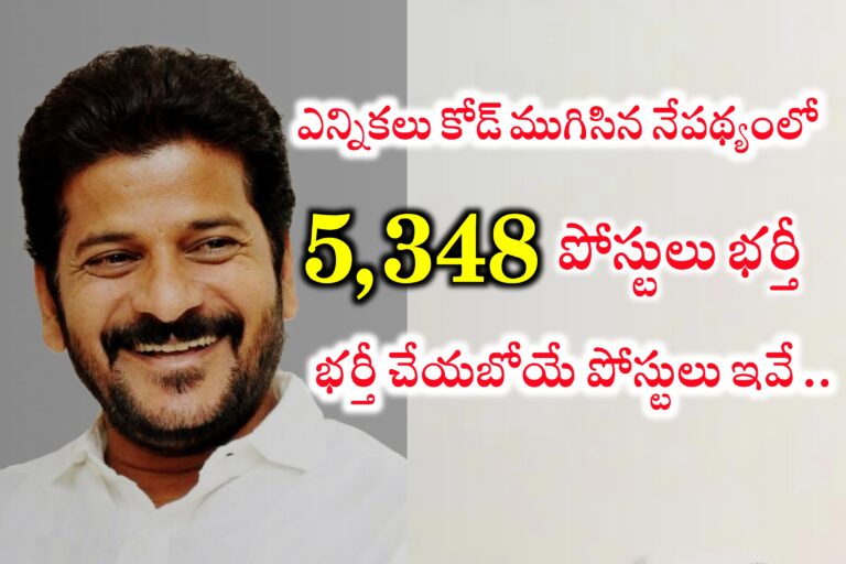 తెలంగాణలో 5,348 పోస్టులు భర్తీ | Telangana Upcoming jobs Notifications 2024 | Latest jobs Notifications in Telagana | TS MHSRB Notification 2024