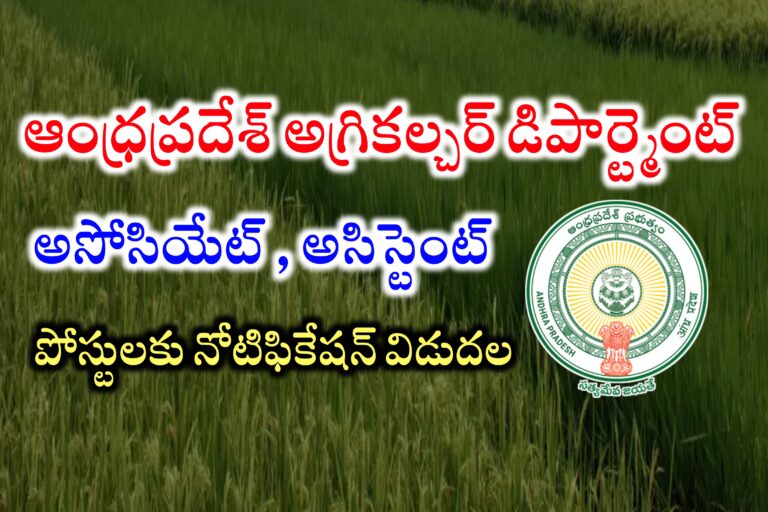 ఆంధ్రప్రదేశ్ లో ఉద్యోగాలు : వ్యవసాయ శాఖలో పరీక్ష లేకుండా అసోసియేట్ , అసిస్టెంట్ ఉద్యోగాలకు నోటిఫికేషన్ విడుదల | ANGRAU Teaching Associate , Teaching Assistant Recruitment Notification 