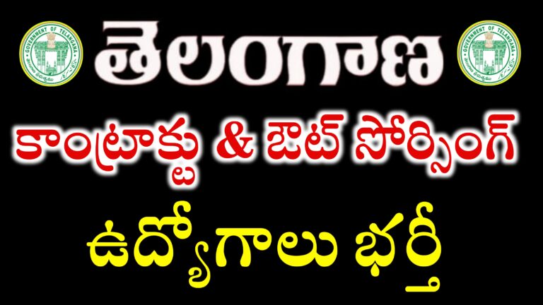 తెలంగాణ కాంట్రాక్టు & ఔట్ సోర్సింగ్ ఉద్యోగాలకు నోటిఫికేషన్ విడుదల | TG Health Department Jobs Recruitment 2024 | Telagana Contract / Outsourcing Jobs Recruitment 2024