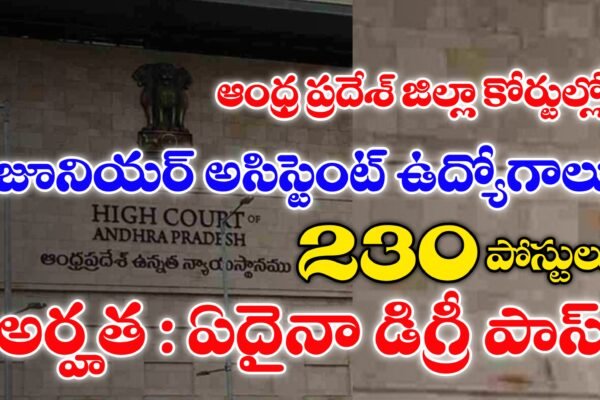 AP District Court Junior Assistant Jobs Recruitment 2025