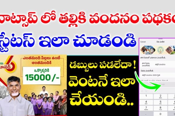 WhatsApp లో తల్లికి వందనం పథకం స్టేటస్