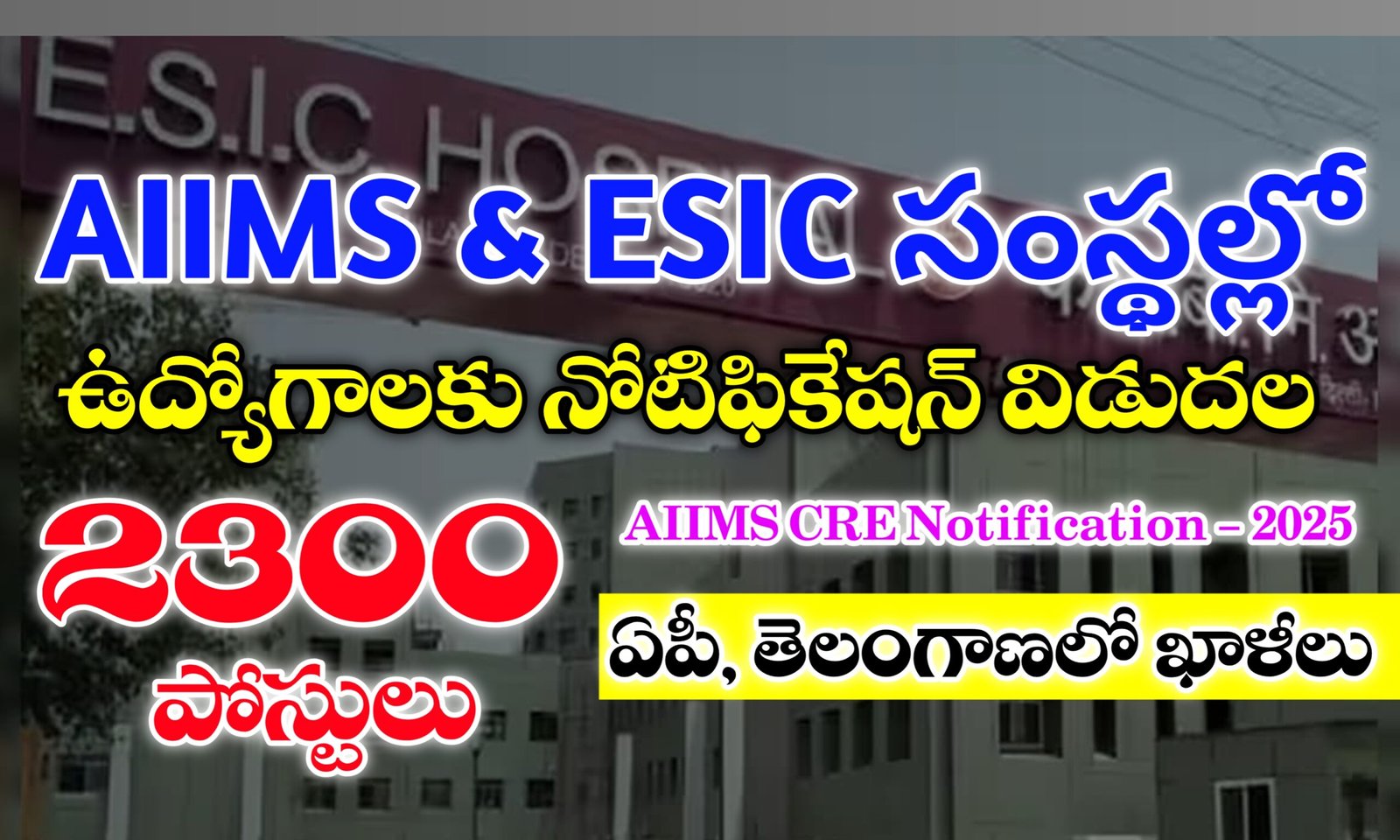 AIIMS CRE Notification 2025 apply