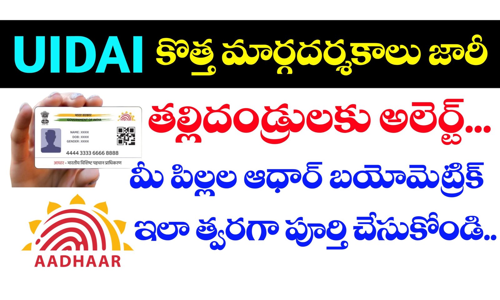 ఆధార్ బయోమెట్రిక్ అప్డేట్