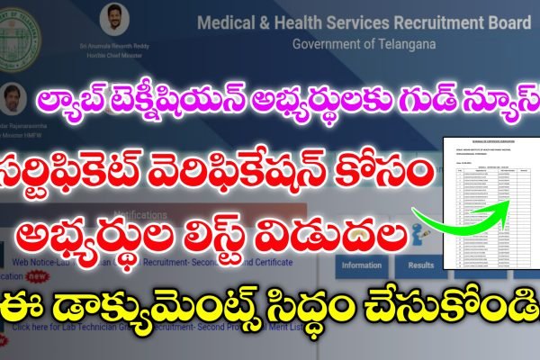 MHSRB Lab Technician Certificate Verification list