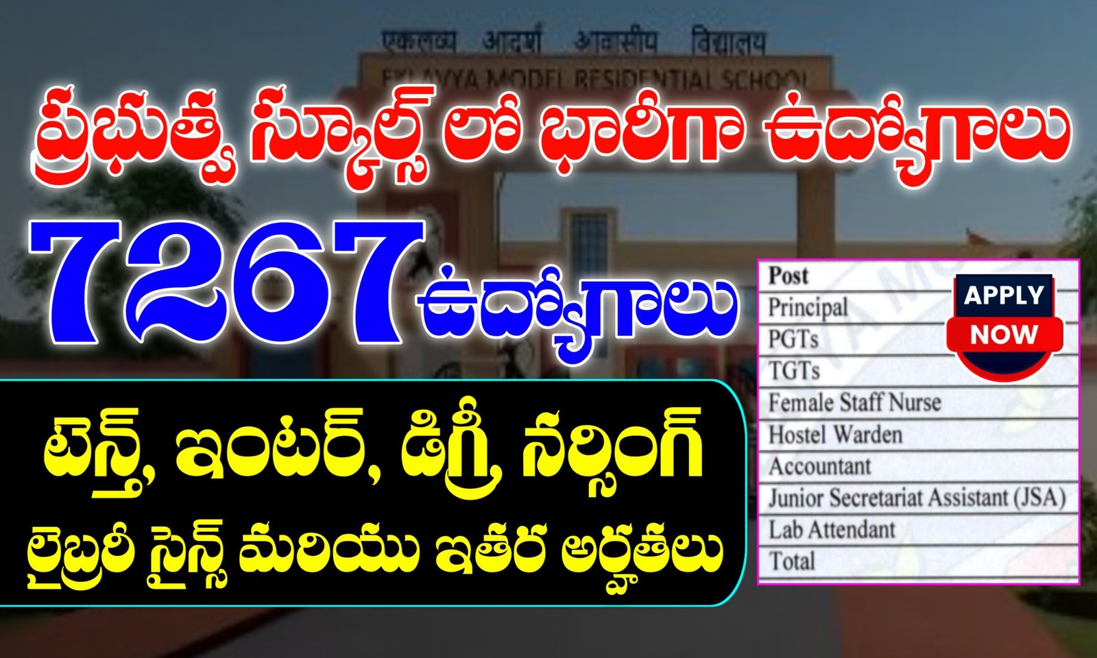 EMRS Recruitment 2025 in Telugu