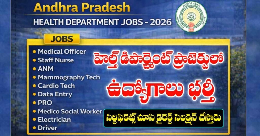 Andhra Pradesh Health Department Recruitment 2026
