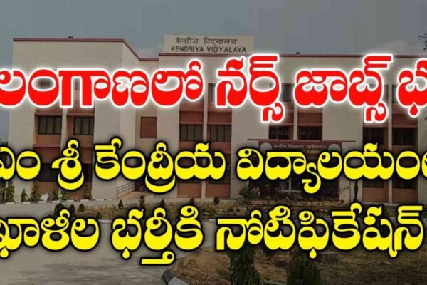 PM SHRI Kendriya Vidyalaya Karimanagar Contract Basis Jobs